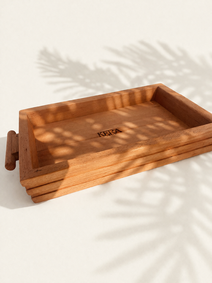Wooden Serving Tray Set - 3 Pcs