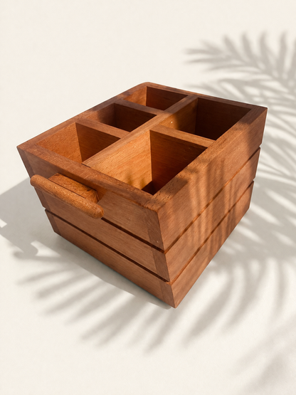 Wooden Cutlery Organizer