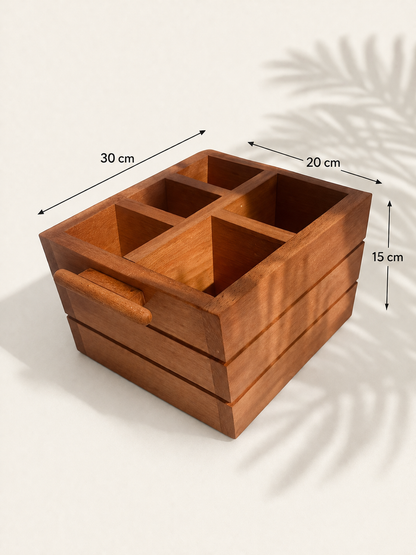 Wooden Cutlery Organizer